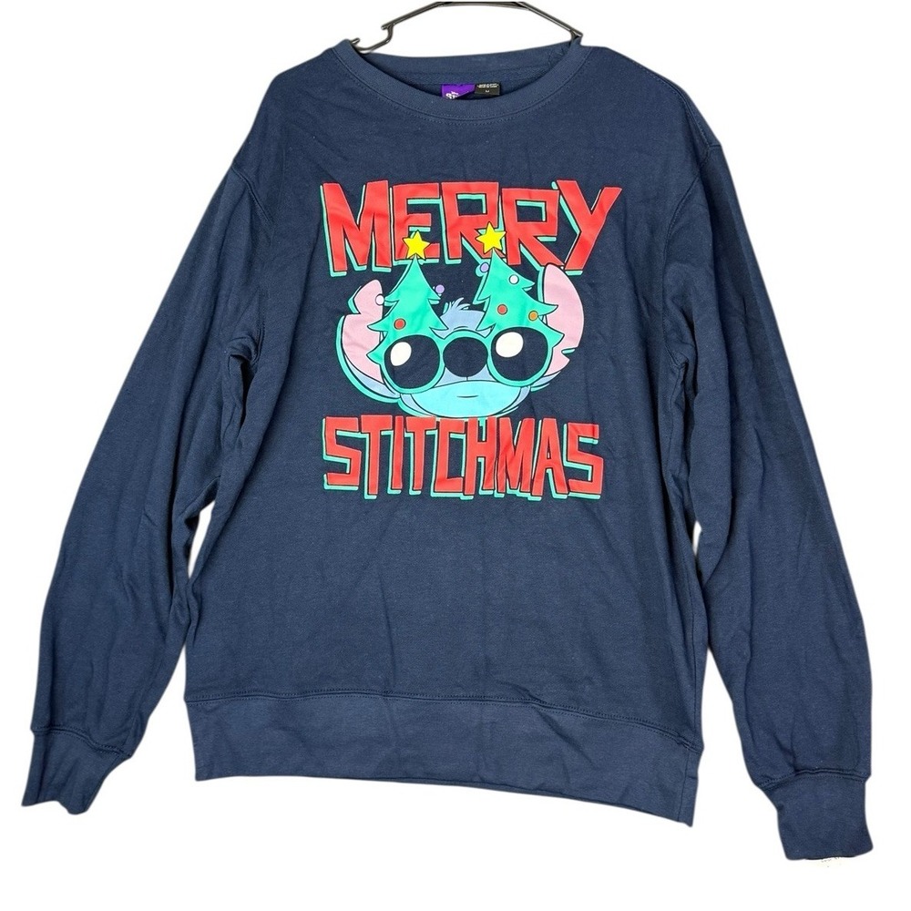 NWT MERRY STITCHMAS Size M Disney Stitch Sweatshirt -‎ Ugly Christmas Sweater